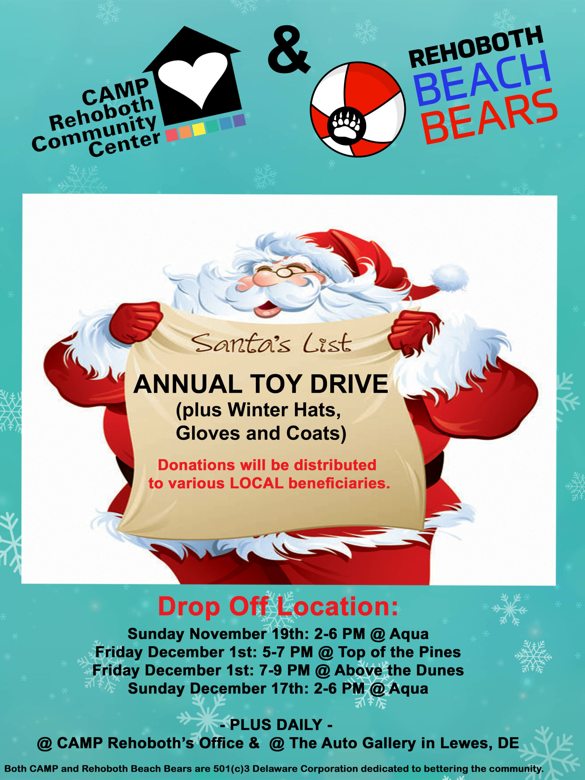 RBBears-CAMP Holiday Drive 2023